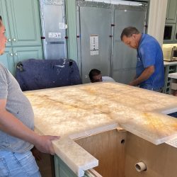countertop installation on a luxury home